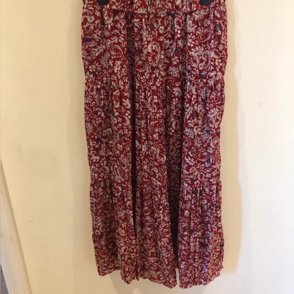 Floral Red Skirt